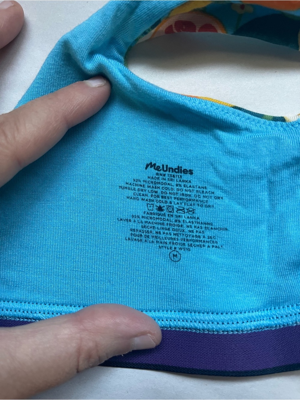 MeUndies Citrus-Print Micro-Modal Bralette Medium - Picture 4 of 5
